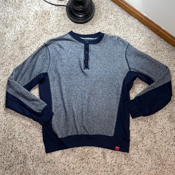 MBX Other - MBX Denim Wear Blue 3 Button Crewneck Sweatshirt- Medium